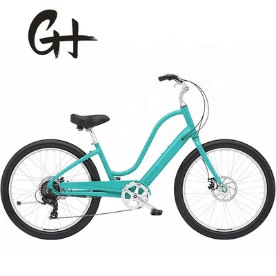 120kg Capacidade de carga 29&quot; 3.0 Pneus 7 velocidades Alumínio Step Thru Lady Beach Cruiser Bicicleta