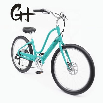 120kg Capacidade de carga 29&quot; 3.0 Pneus 7 velocidades Alumínio Step Thru Lady Beach Cruiser Bicicleta