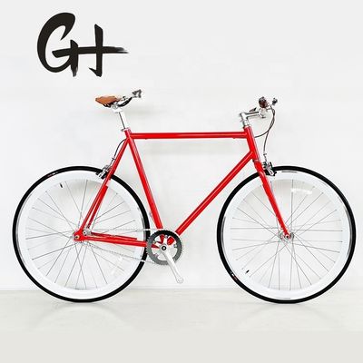 Certificado CE 700C 4130 CR-MO Estrutura de aço Bicicleta de engrenagem fixa com sistema de travagem de calibre
