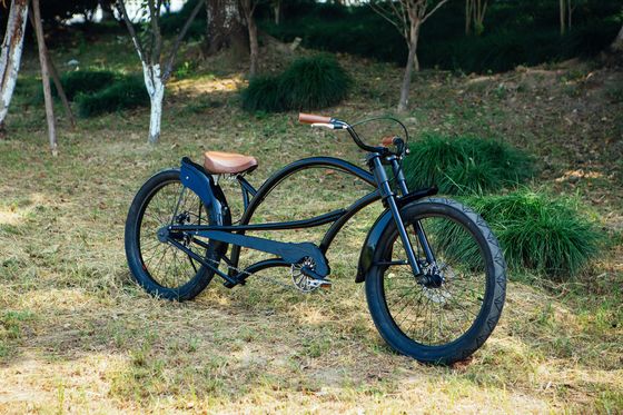 Borda de alumínio 24&quot;x3.0 CE American Long Hi-Ten Steel Frame Chopper Beach Cruiser Bicicleta
