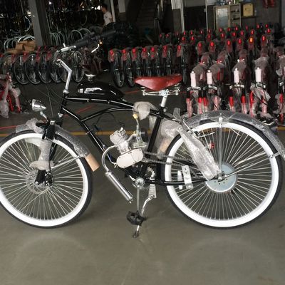 26 Inch Cruiser Motor Bike Bicicleta com 4 tempos Motor de gás Kit de motor de gasolina V freio