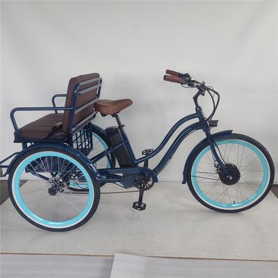 Bafang 750W Triciclo elétrico com pneu gordo E Três rodas e assento do passageiro