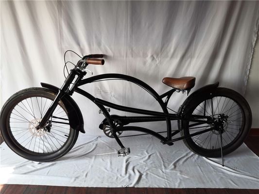Fat Tire 26 &quot;Extended Beach Cruiser Bike com estrutura de aço e tecnologia de freio de disco