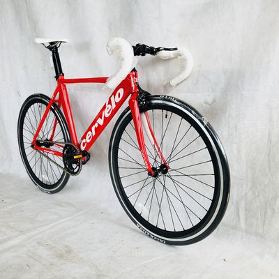 12KG 700C Single Speed Track Alumínio Frame Fixed Gear Bike com garfo de fibra de carbono