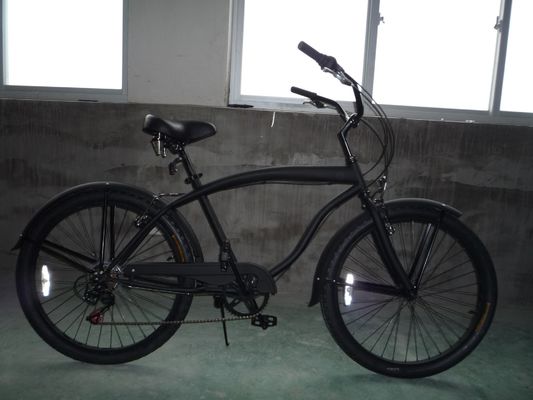Freio em V duplo 26&quot; 2,125 Pneus de parede branca Quadro de aço Shimano 7 velocidades OEM personalizado Homens adultos CE CPSC EUA Mercado Beach Cruiser Bicicleta