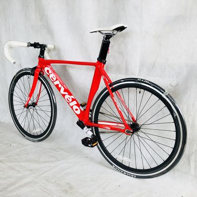 12KG 700C Single Speed Track Alumínio Frame Fixed Gear Bike com garfo de fibra de carbono