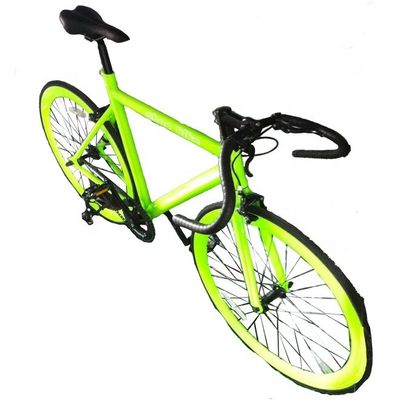 Cores 700C Verde Bicicleta Fixie Gear Single Speed com Neon Nights Tinta Brilhante no Escuro
