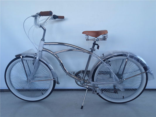 26 * 2.125 Pneus estilo Vintage Adultos 26 polegadas Single Speed Retro Chrome Beach Cruiser Bike Bicicleta
