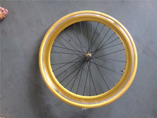 Conjunto personalizado de rodas de bicicleta de engrenagem fixa 700C com cor Pantone e buraco 32-40H