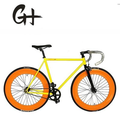 CE aprovado 700C 80MM Big Rim Colorido Single Speed Fixed Gear Bike com 1.6m Stem de liga