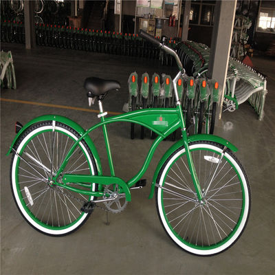 26 polegadas de velocidade única de adultos bicicleta de praia cruzeiro com bandeja de metal conveniente bandeja dianteira