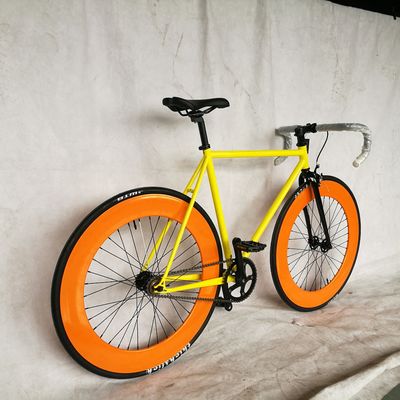 CE aprovado 700C 80MM Big Rim Colorido Single Speed Fixed Gear Bike com 1.6m Stem de liga