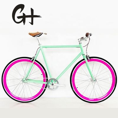 700C americano CE CPSC chinês Fixie Gear Single Speed Bike comprimento m 1.8 Steel Fork