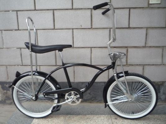 Forquilha de aço 20 polegadas Adultos Cor preta Crianças Produtos desportivos Crianças Beach Cruiser Lowrider Bike
