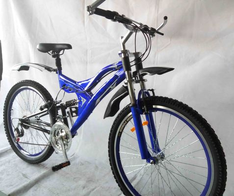Quadro de aço 26 &quot; 21S Full Suspension Mountain Bike para personalização OEM certificada CE