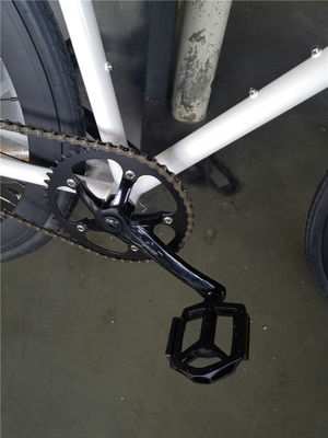 Estrutura branca elegante adulto 700C bicicleta de velocidade única bicicletas de engrenagem fixa com freio de montagem