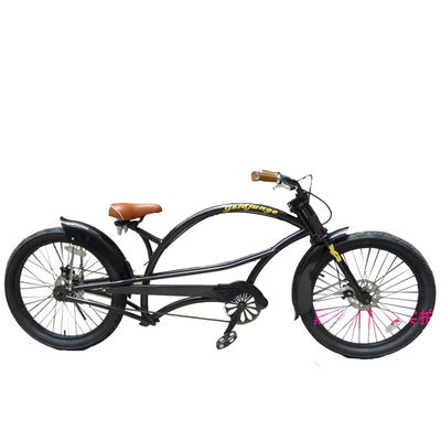 Forquilho de alumínio 24&quot; 3.0 Pneus CE OEM Single Speed Chopper Cruiser Bicicleta com freio de disco
