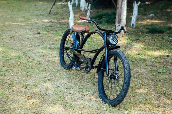 Forquilho de alumínio 24&quot; 3.0 Pneus CE OEM Single Speed Chopper Cruiser Bicicleta com freio de disco