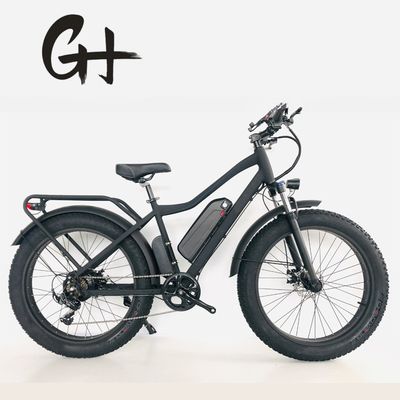 Freio de disco 750W 48V Bateria de lítio Adultos E Bike Fat Pneus Bicicleta Elétrica 26 polegadas com velocidade máxima de 30-50Km / h