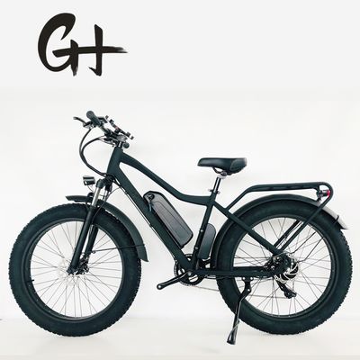 Freio de disco 750W 48V Bateria de lítio Adultos E Bike Fat Pneus Bicicleta Elétrica 26 polegadas com velocidade máxima de 30-50Km / h