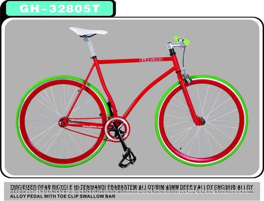 Acessível RED MIX BULE Colorido Fixed Gear Bike Fixie Bicicleta com tronco de aço 10kg