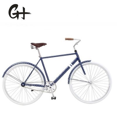Pedal comum 700C Bicicleta unisex com design simples e freio de montanha-russa