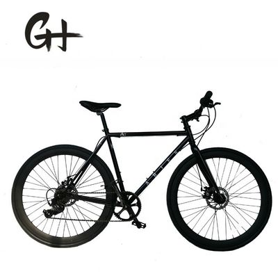 Bicicleta de corrida americana de freio a disco 700C com aço CR-MO e Shimano 7S OEM/ODM CPSC