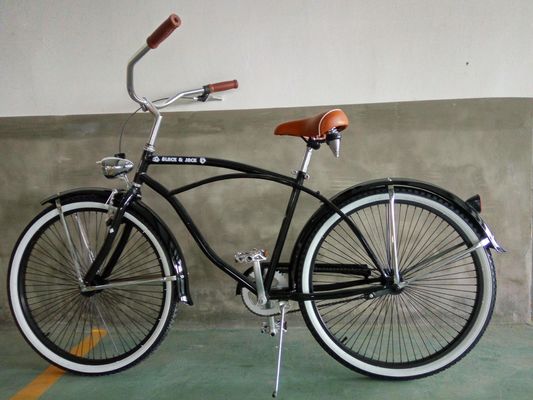Single Speed 26inch Homens Beach Cruiser Bike com Hi-Ten Frame de aço e borda de alumínio
