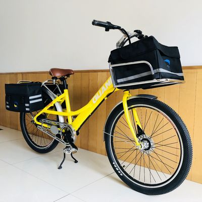 35V 350W 8.8AH Bateria de Lítio 26 &quot;Fast Food Entrega Cargo Bicicleta Elétrica para Mulheres Adultas 25KM / H CE Mercado da Europa
