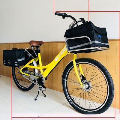 35V 350W 8.8AH Bateria de Lítio 26 &quot;Fast Food Entrega Cargo Bicicleta Elétrica para Mulheres Adultas 25KM / H CE Mercado da Europa