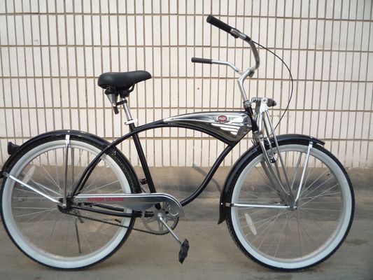 1 Speed Alloy Stem CP Silver Polish Color Fork 26*2.125 26&quot; Bicicleta Beach Cruiser para homens