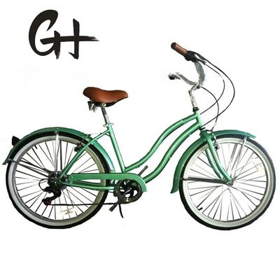 44T Crankset 26 * 2.125 &quot;Pneus de cor OEM ODM Shimano 7 velocidades Lady Girl Beach Cruiser Bike