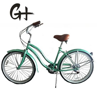44T Crankset 26 * 2.125 &quot;Pneus de cor OEM ODM Shimano 7 velocidades Lady Girl Beach Cruiser Bike
