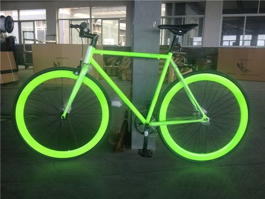 Estrutura de aço 700C Bicicleta de engrenagem fixa Brilho no escuro Bicicleta de engrenagem fixa Bicicleta de estrada
