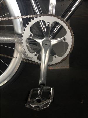 NO Foldable 700C Chrome Color Single Speed Adult Racing Fixie Bike de OEM Taiwan Peças