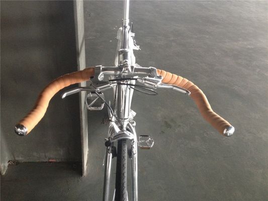 NO Foldable 700C Chrome Color Single Speed Adult Racing Fixie Bike de OEM Taiwan Peças