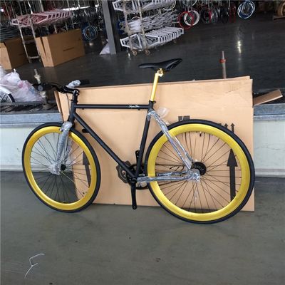 Material de garfo aço personalizar velocidade única cor branca Bici Fixie Bike para adulto