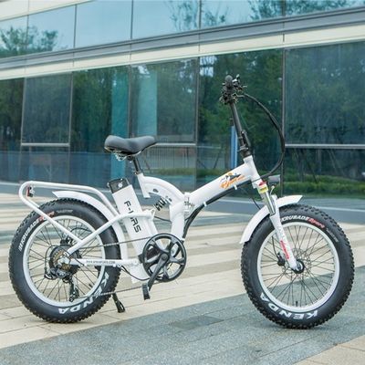 Bateria de lítio de 48V 21h CE Certificado 1000W 50KM/H Big Snow Fat Tire Electric Folding Bike Full Suspensão
