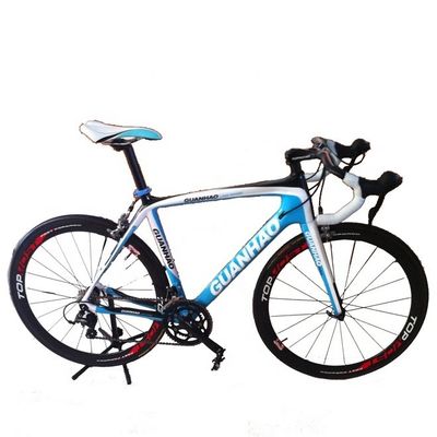 Construção durável 700C 18S Full Carbon Fiber Racing Road Bike com pedal comum