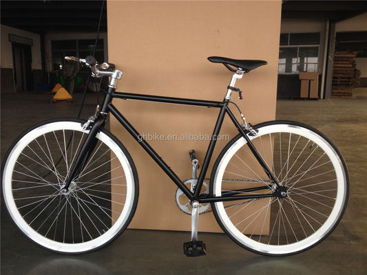 Pedal Fixie Bike comum 700c Bicicleta de velocidade fixa única com freio duplo V