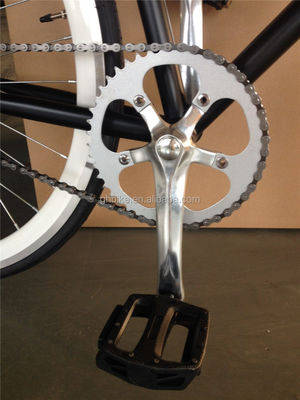 Pedal Fixie Bike comum 700c Bicicleta de velocidade fixa única com freio duplo V
