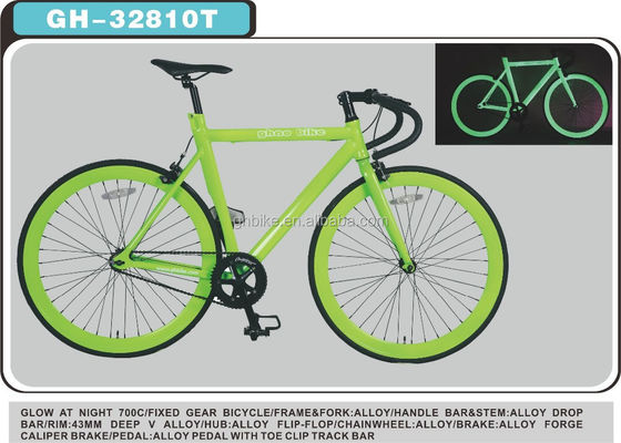 Bicicleta de engrenagem fixa de liga de alumínio 700C personalizada com peso brilhante de 13 kg e cor Pantone