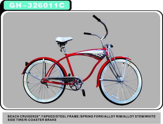 26&quot; Suspensão de Primavera Fork Beach Cruiser Bike Vintage City Bike com CE ISO9001 CPSC