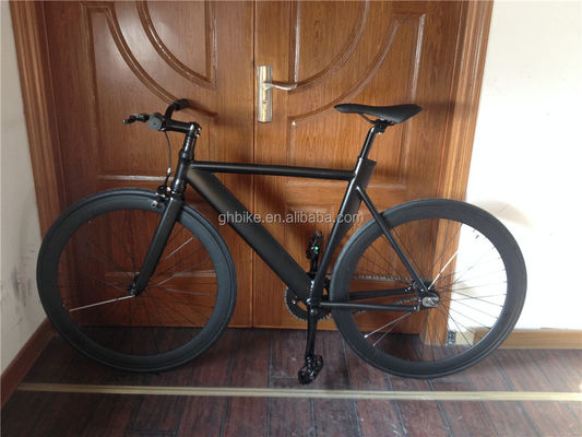 700c Black Aluminum Frame Fixie Bike com freio duplo V Fixed Gear Man Track Bike