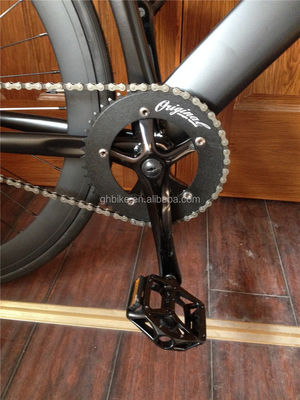 700c Black Aluminum Frame Fixie Bike com freio duplo V Fixed Gear Man Track Bike
