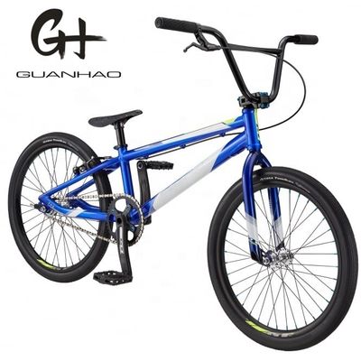 Sem suspensão BMX de 20 polegadas Bicicleta de corrida com estrutura de liga de alumínio e engrenagens de velocidade única