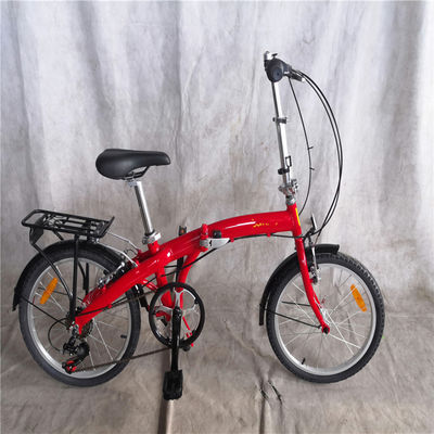 Bicicleta dobrável unisex de 20 polegadas para adultos com conjunto de rodas de alumínio de 7 velocidades
