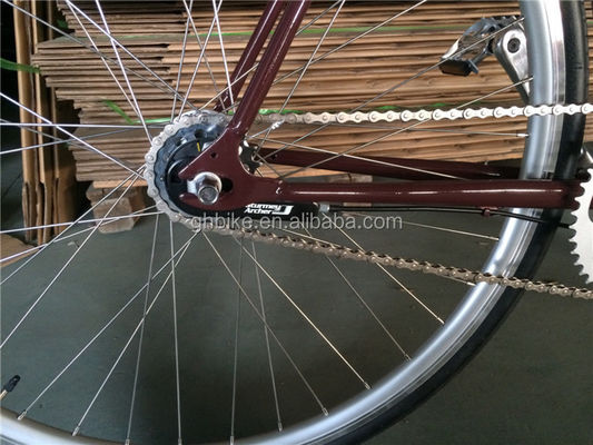 Bicicleta de engrenagem fixa retrô Bicicleta com porta-malas dianteira Bicicleta rodoviária de 3 velocidades interna A encomendar