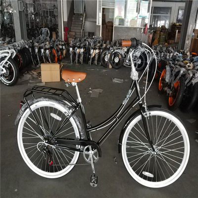 14kg Retro Ladies 7 Speed Vintage Bikes 700C Adultas Mulheres City Bike com Cesto