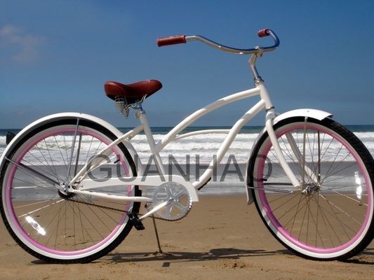 Bicicleta de cruzeiro de praia com bicicletas de cruzeiro de praia com bicicletas acreditadas CE e ISO 9001 com peso brilhante de 19 kg